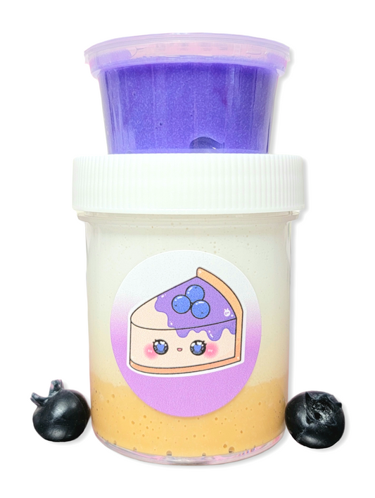 Blueberry Cheesecake Scented Butter Slime – Soft Spreadable Texture for Ages 8+ – Handmade by Hoshimi Slimes