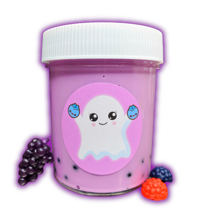 BOO Berry Boba Handmade Thick n Glossy Scented Slime Halloween 4oz Slime by Hoshimi Slimes LLC | Hoshimi Slimes LLC