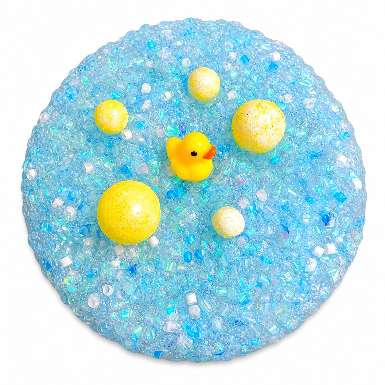 Bubble Bath Slime – Crunchy Bingsu Slime with Duck Charm