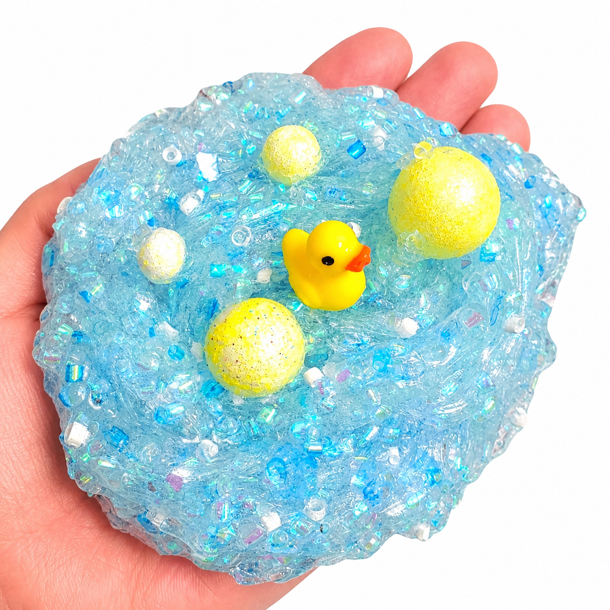 Bubble Bath Slime – Crunchy Bingsu Slime with Duck Charm