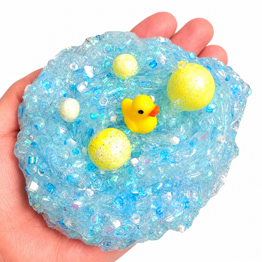 Bubble Bath Slime – Crunchy Bingsu Slime with Duck Charm