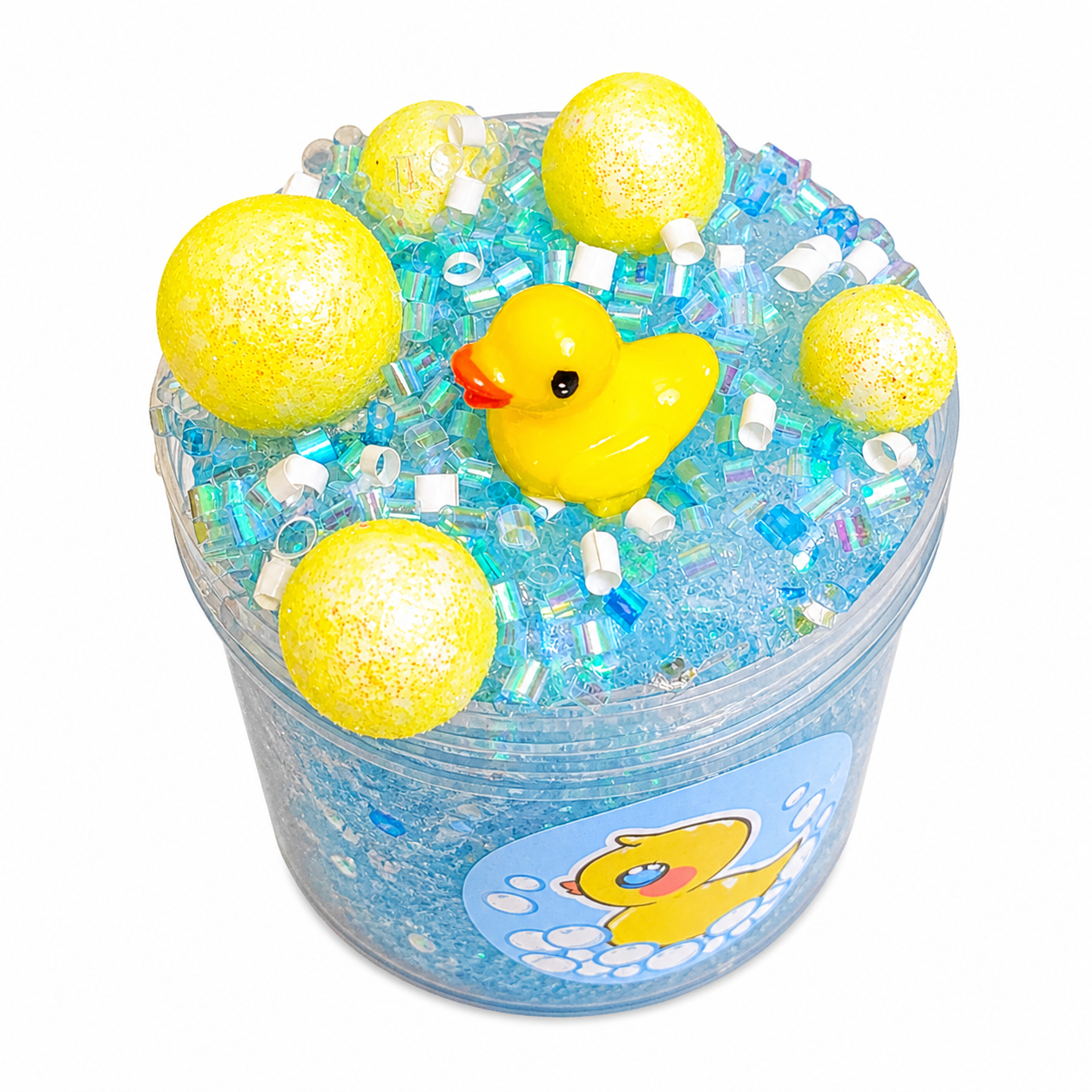 Bubble Bath Slime – Crunchy Bingsu Slime with Duck Charm