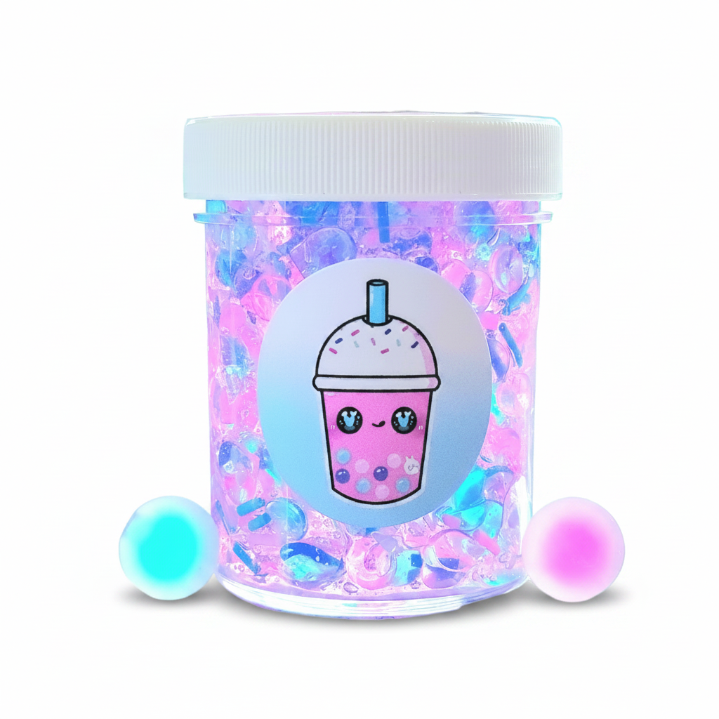 Cotton Candy Popping Boba Handmade Slime 4oz Slime by Hoshimi Slimes LLC | Hoshimi Slimes LLC