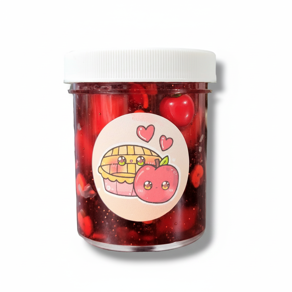 Apple Pie Handmade Scented Jelly Cube Clear Slime 4oz Slime by Hoshimi Slimes LLC | Hoshimi Slimes LLC