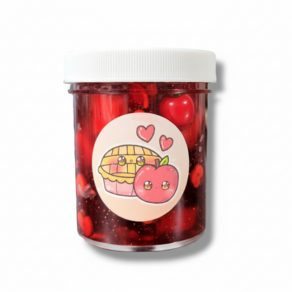 Apple Pie Handmade Scented Jelly Cube Clear Slime 4oz Slime by Hoshimi Slimes LLC | Hoshimi Slimes LLC