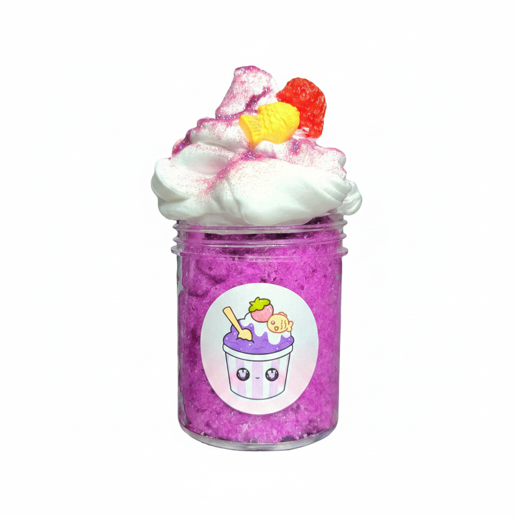 Ube Shaved Ice Handmade Snowfizz Slime 6oz Slime by Hoshimi Slimes LLC | Hoshimi Slimes LLC