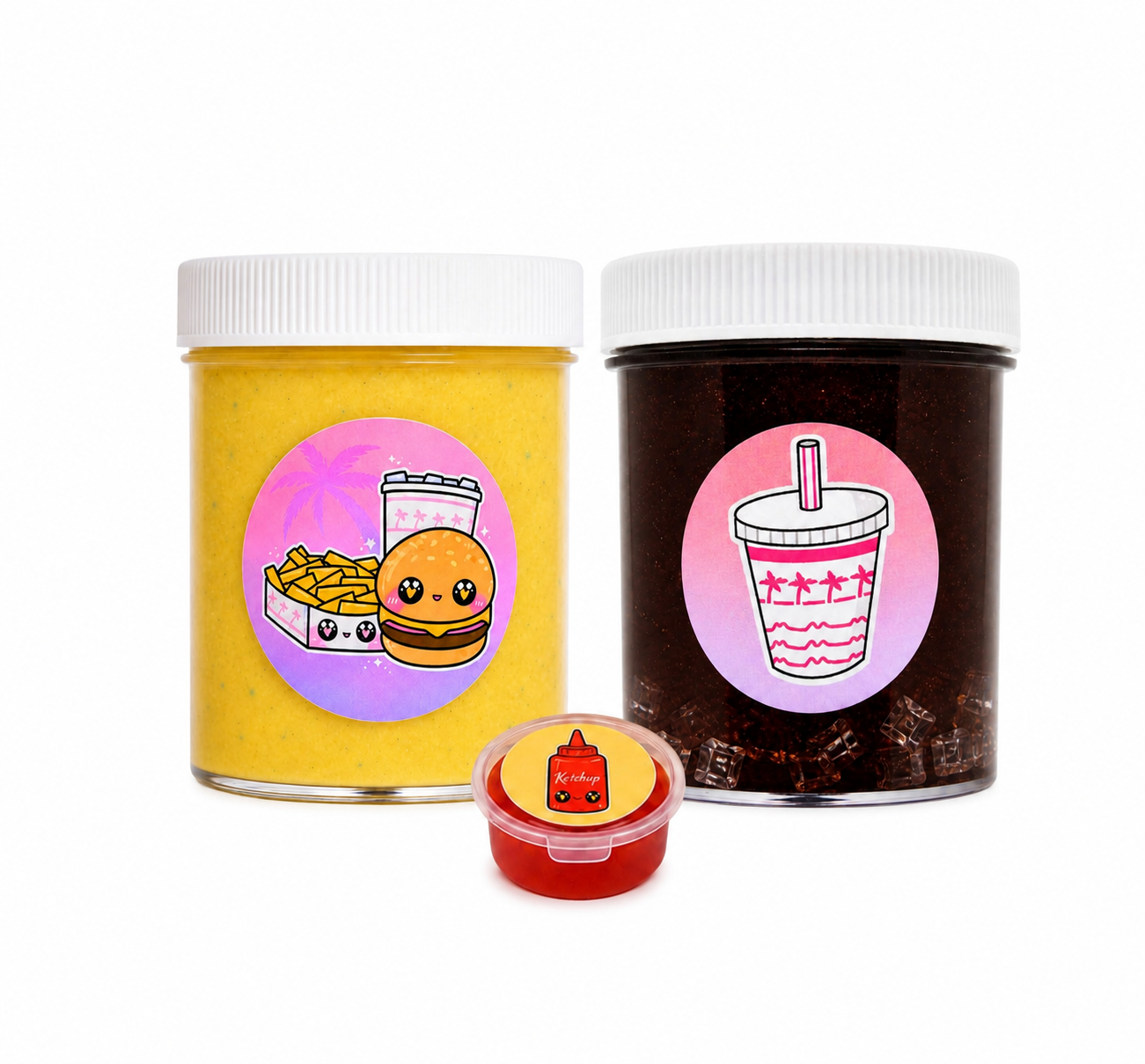 Burger Slime Kit – DIY Fast Food Slime Set with Clay & Toppings
