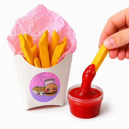 Burger Slime Kit – DIY Fast Food Slime Set with Clay & Toppings