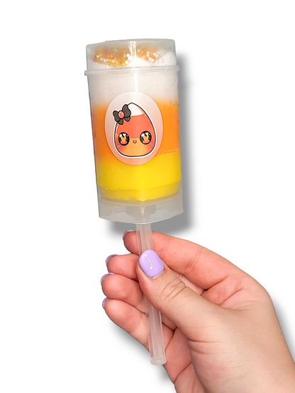 Candy Corn Push Pop Handmade Cloud Slime Halloween Slime by Hoshimi Slimes LLC | Hoshimi Slimes LLC