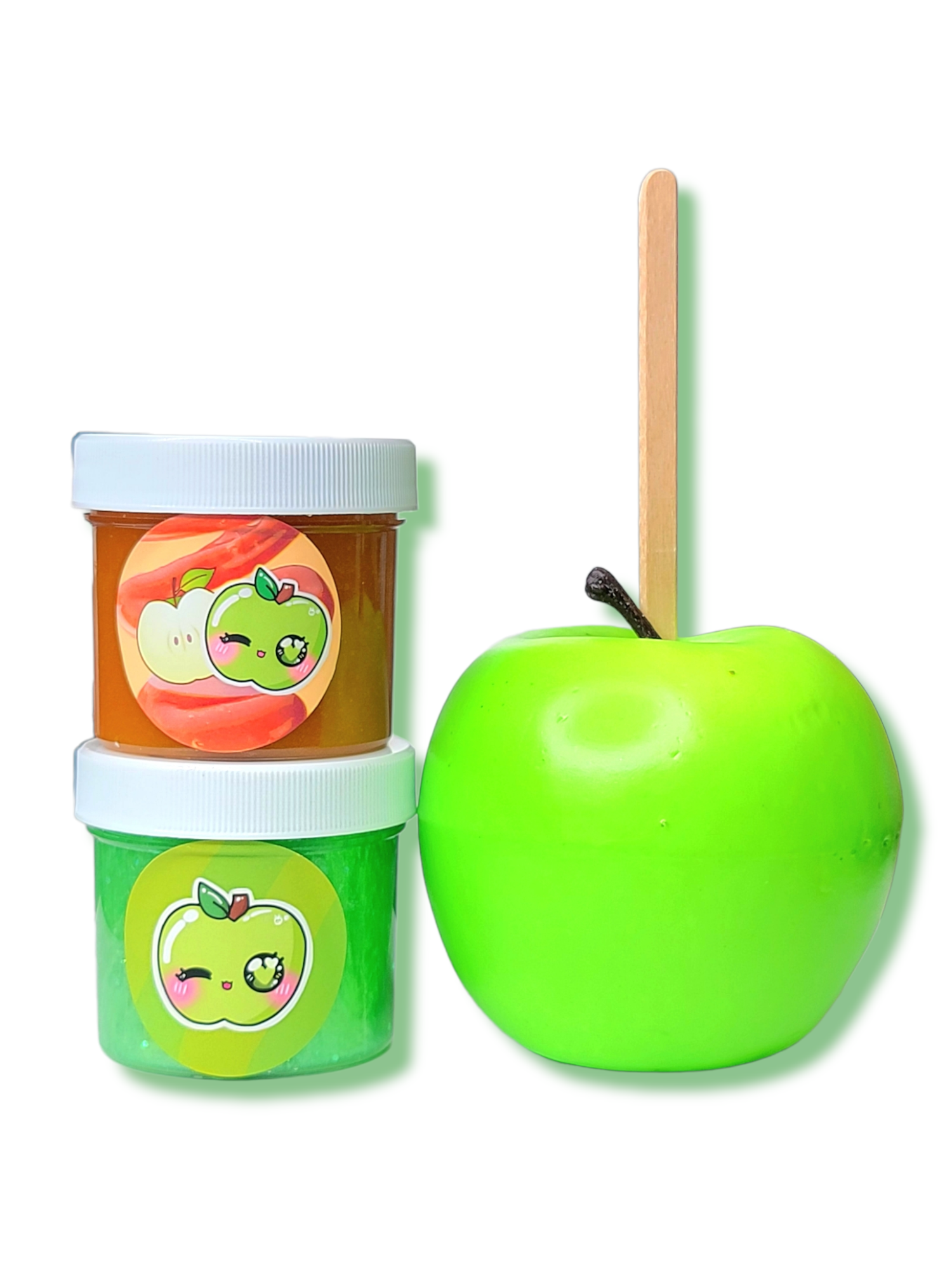 Carmel & Green Candy Apple DIY Handmade Slime Kit Slime by Hoshimi Slimes LLC | Hoshimi Slimes LLC