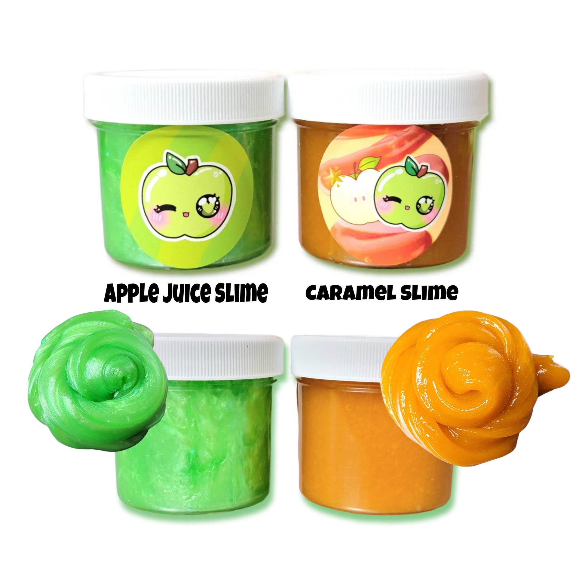 Carmel & Green Candy Apple DIY Handmade Slime Kit Slime by Hoshimi Slimes LLC | Hoshimi Slimes LLC