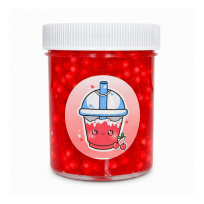 Cherry Slushy Slime – Crunchy Pellet Slime with Charm