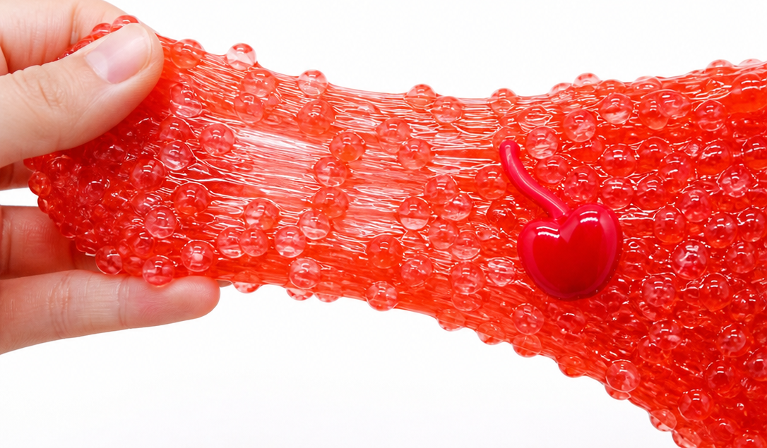 Cherry Slushy Slime – Crunchy Pellet Slime with Charm