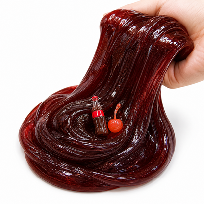 Cherry Soda Slime – Thick Clear Slime with Charms