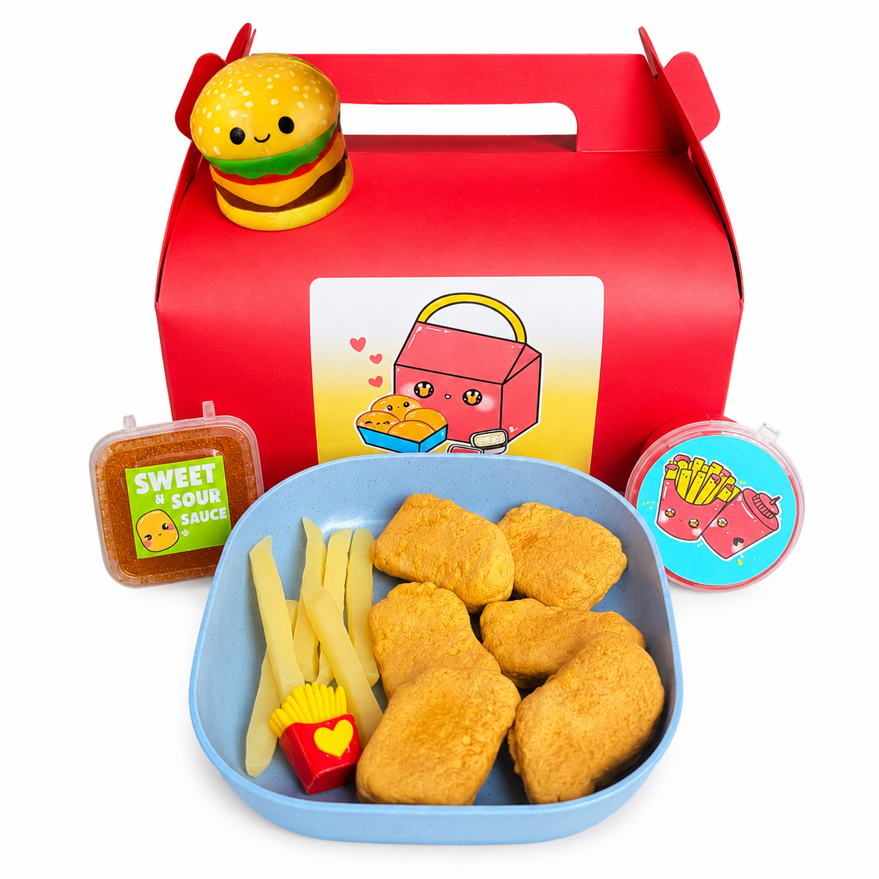 Chicken Nugget Slime Kit – 6pc DIY Butter Slime Set with Clay