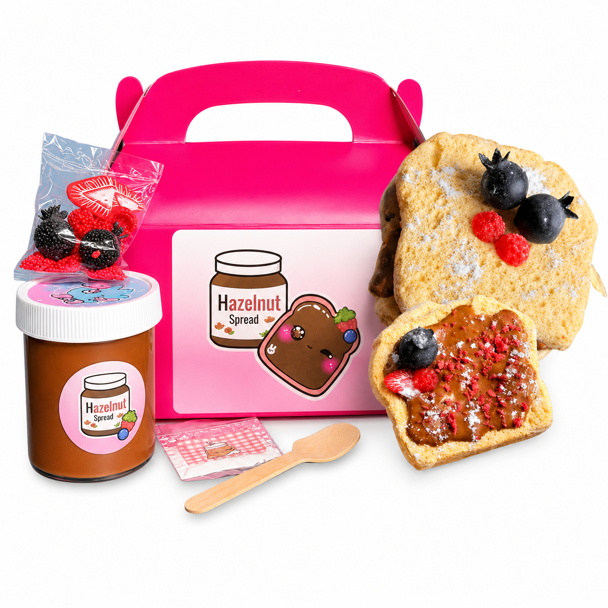 Chocolate Hazelnut Berry Toast Slime Kit – DIY Butter Slime Set