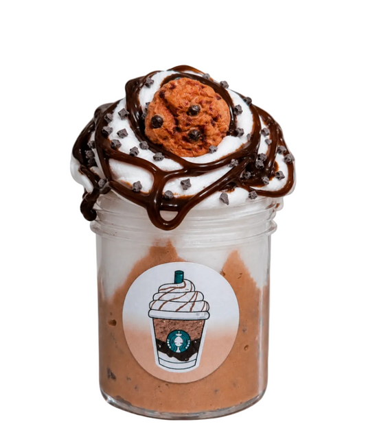 Cookie Frappe Slime – Butter Slime with Clay Cap & Chocolate Drizzle