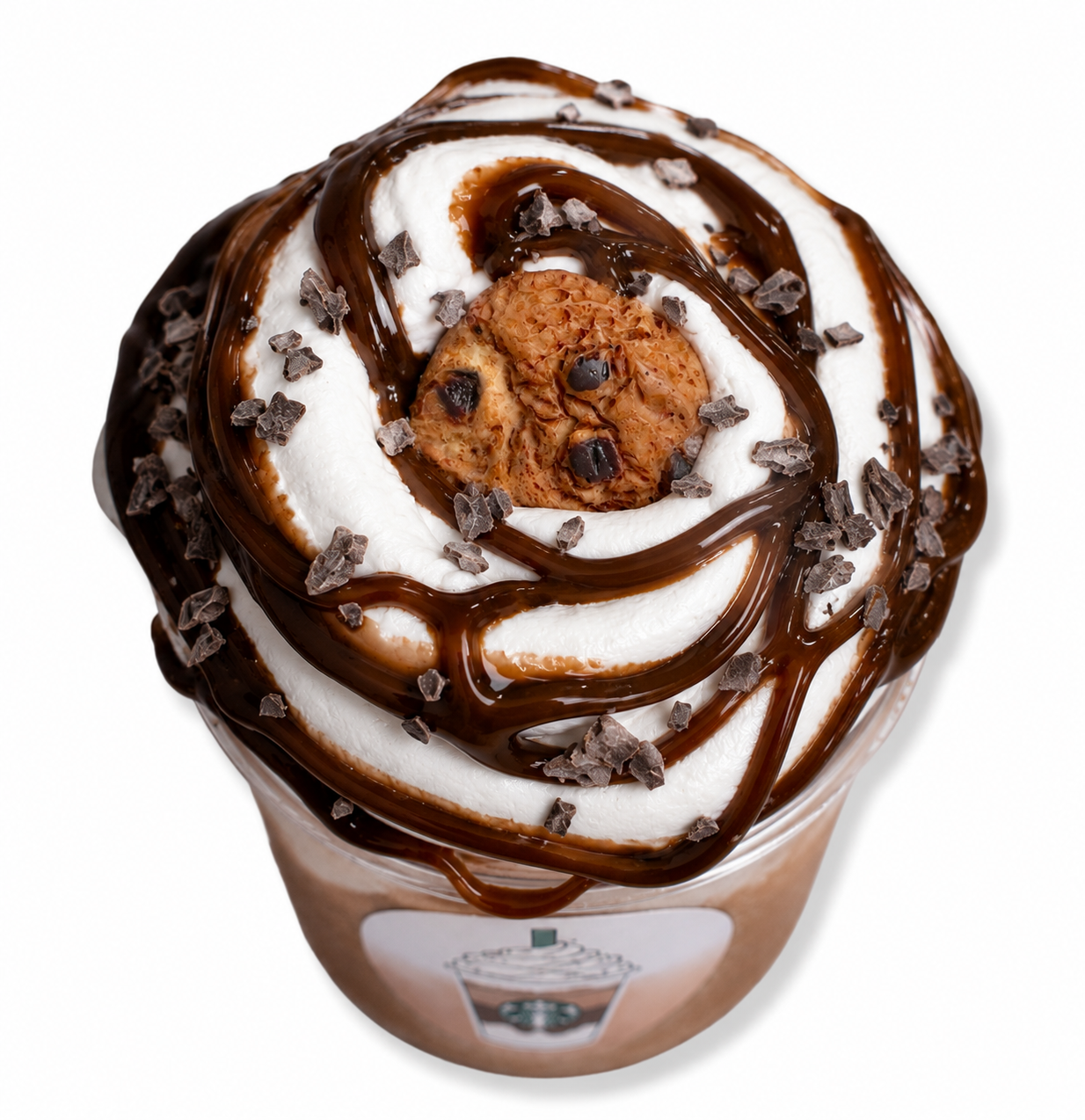 Cookie Frappe Slime – Butter Slime with Clay Cap & Chocolate Drizzle