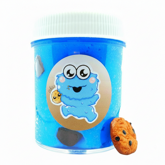 Cookie Monster Slime – Cloud Dough Slime Chocolate Cookie Scented