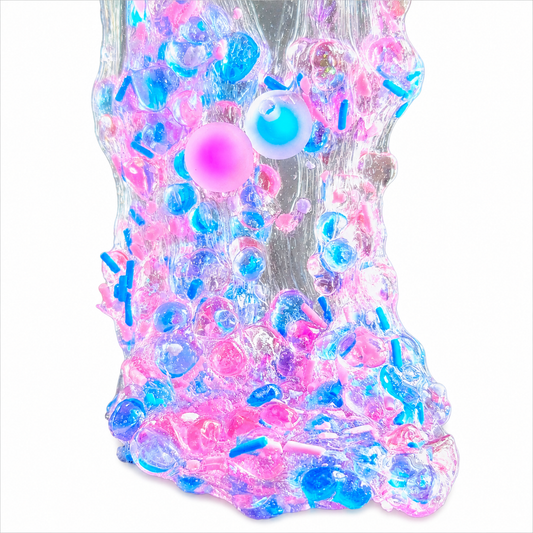 Cotton Candy Boba Slime – Crunchy Fishbowl Slime with Boba Beads