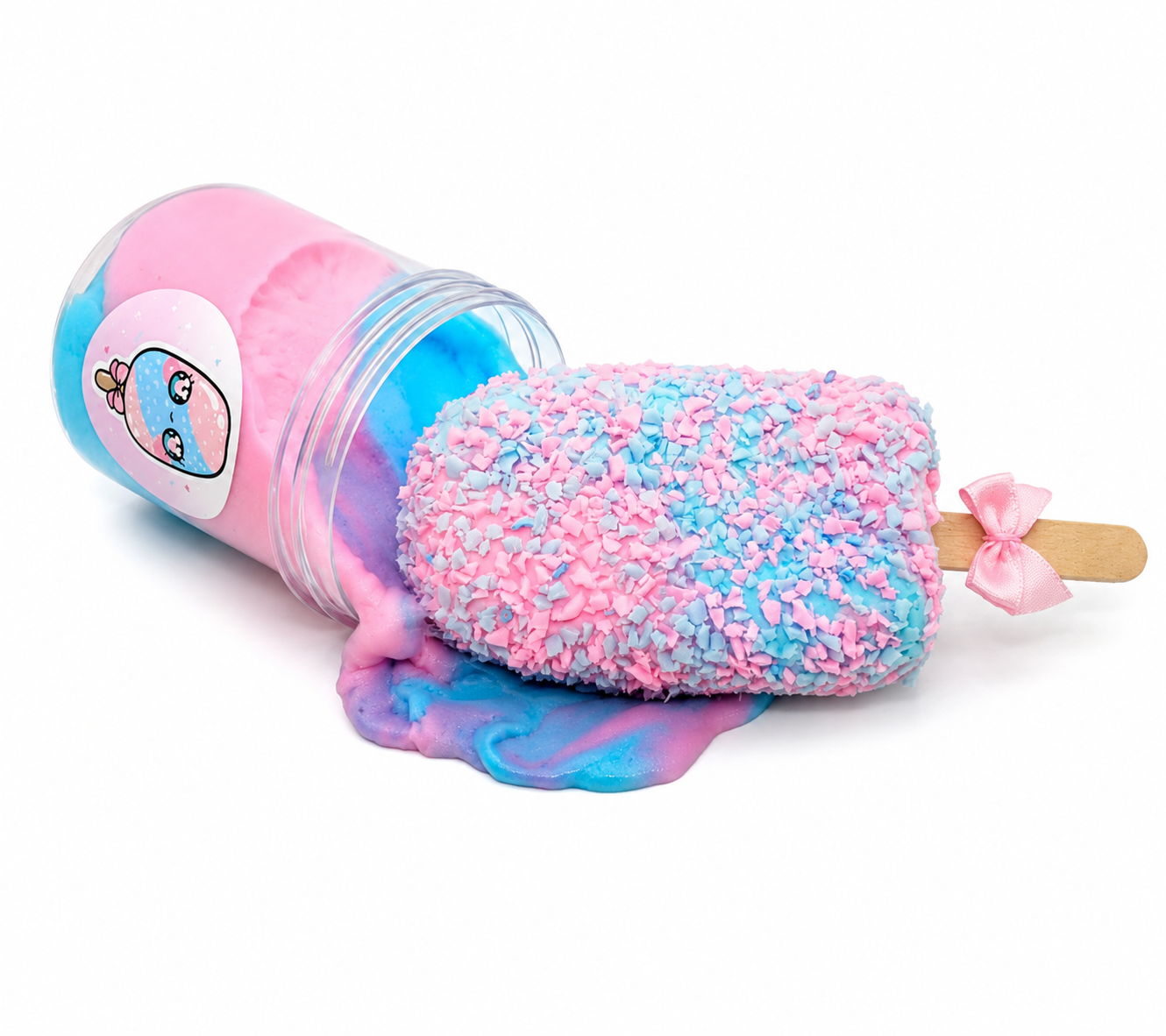 Cotton Candy Crunch Bar Slime Kit – DIY Butter Slime with Clay & Toppings