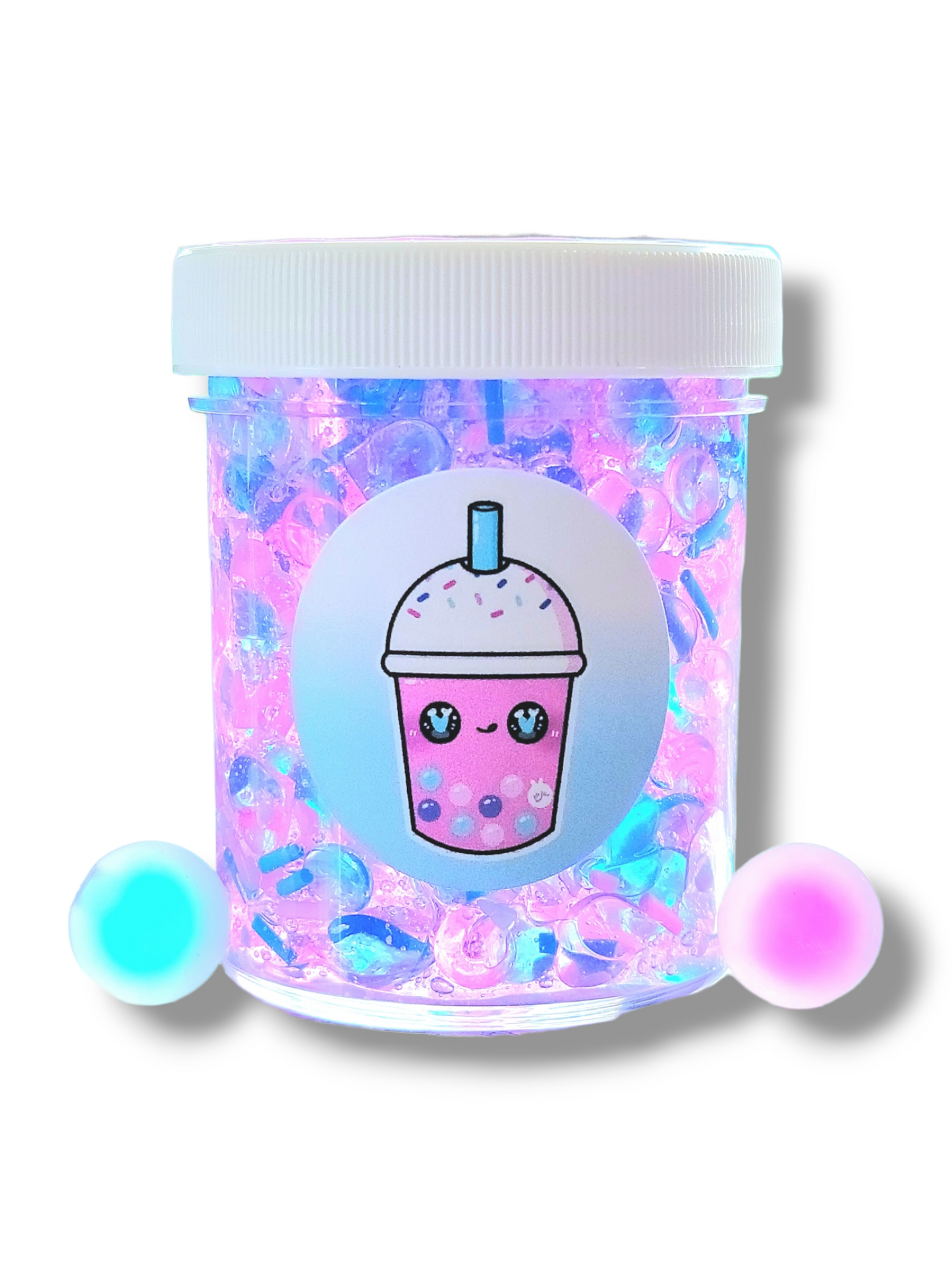 Cotton Candy Popping Boba Handmade Slime 4oz Slime by Hoshimi Slimes LLC | Hoshimi Slimes LLC