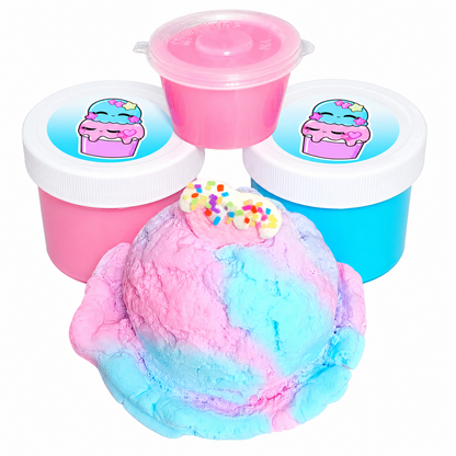 Cotton Candy Slime Kit – DIY Butter Slime with XL Clay Scoop