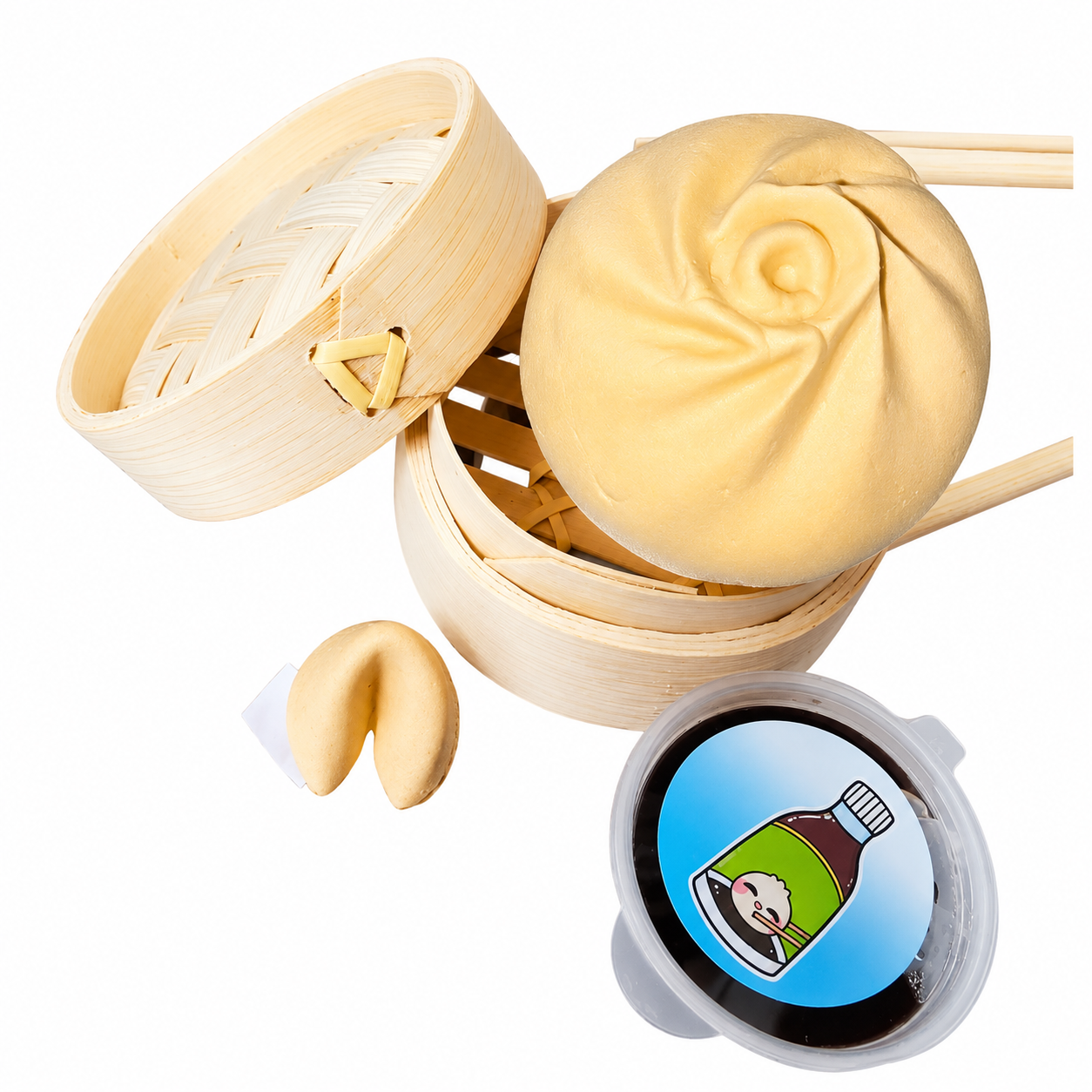 Dim Sum Slime Kit – DIY Bao Slime with Clay & Toppings