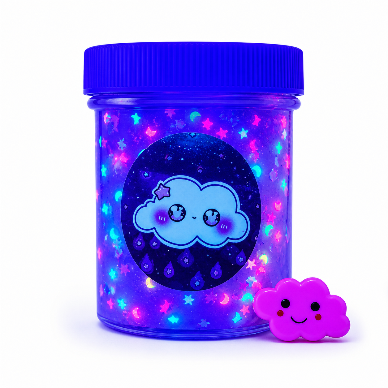 Falling Stars Slime – Fluffy Cloud Slime with Charm