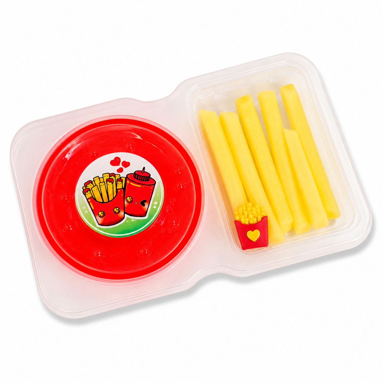 Fries & Ketchup Slime – Clear Slime with Charms & Add-Ins