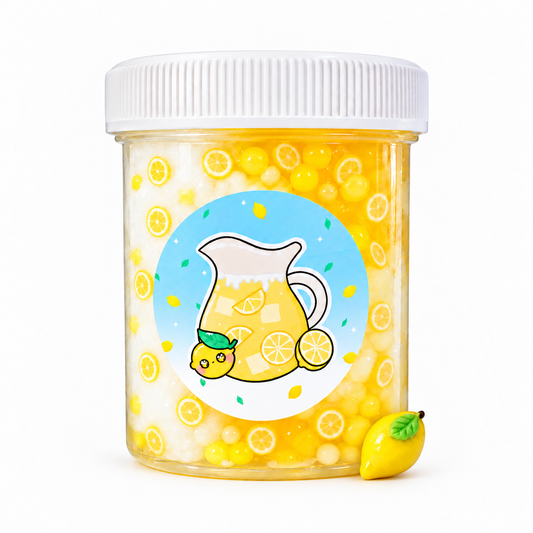 Frozen Lemonade – Handmade Scented Hybrid Cloud & Crunchy Slime