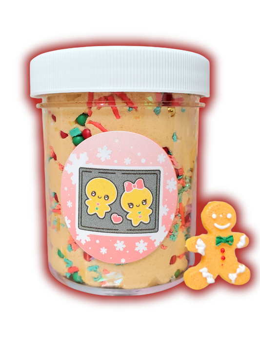 Gingerbread Cookies Handmade Scented Cloud Slime – Stretchy, Soft & Holiday-Themed Slime for Ages 8+ – Sensory Play Toy - Hoshimi Slimes