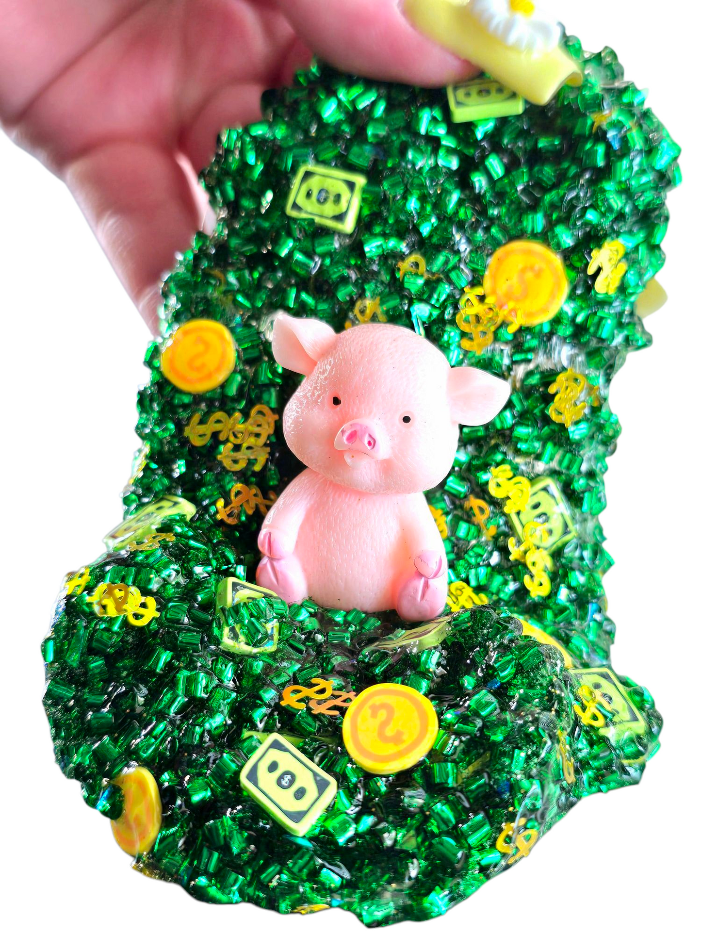 Inflation Pig Crunchy Bingsu Slime – Handmade Scented Slime for Ages 8+ – ASMR Sensory Stress Relief Toy with Cute Pig Design – Hoshimi Slimes
