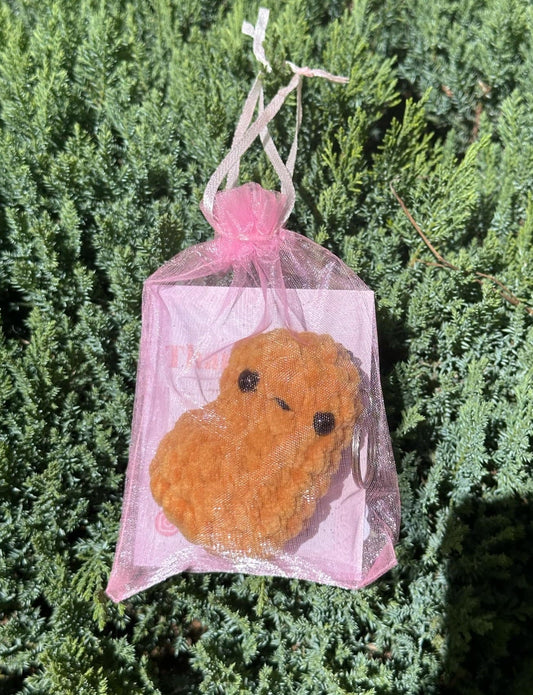 Kawaii Crocheted Chicken Nugget Keychain Crochet toy by Hoshimi Slimes LLC | Hoshimi Slimes LLC