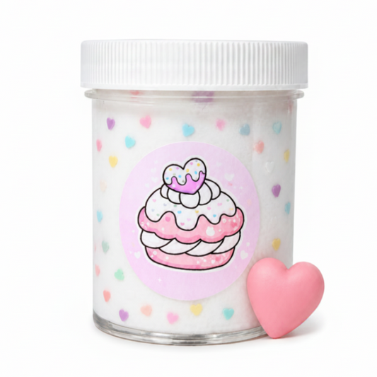 Kawaii Cream Puff Slime – Butter Slime with Cookie Charm