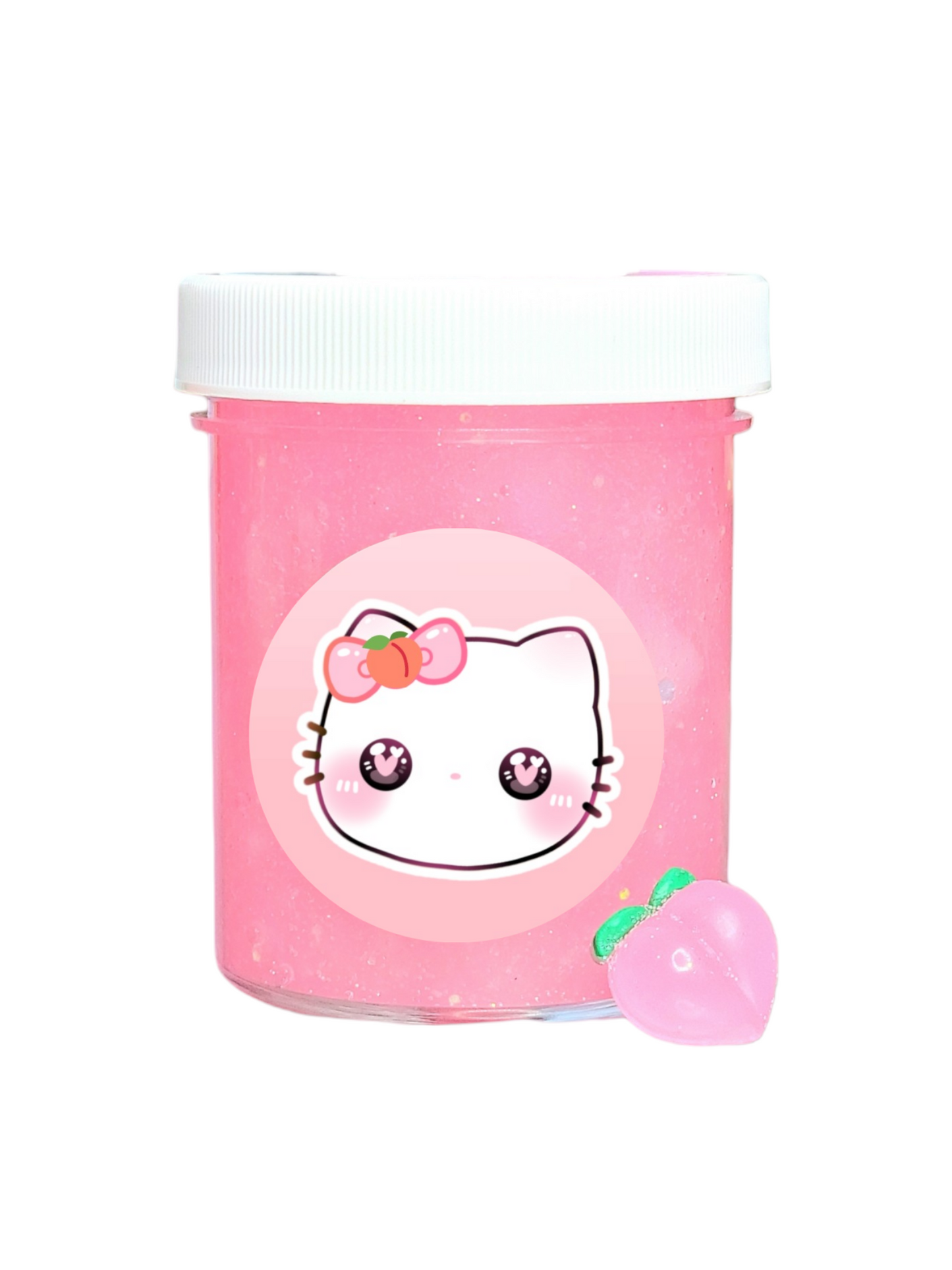 Kitty's Peach Jelly Cube Handmade Slime 4oz Slime by Hoshimi Slimes LLC | Hoshimi Slimes LLC