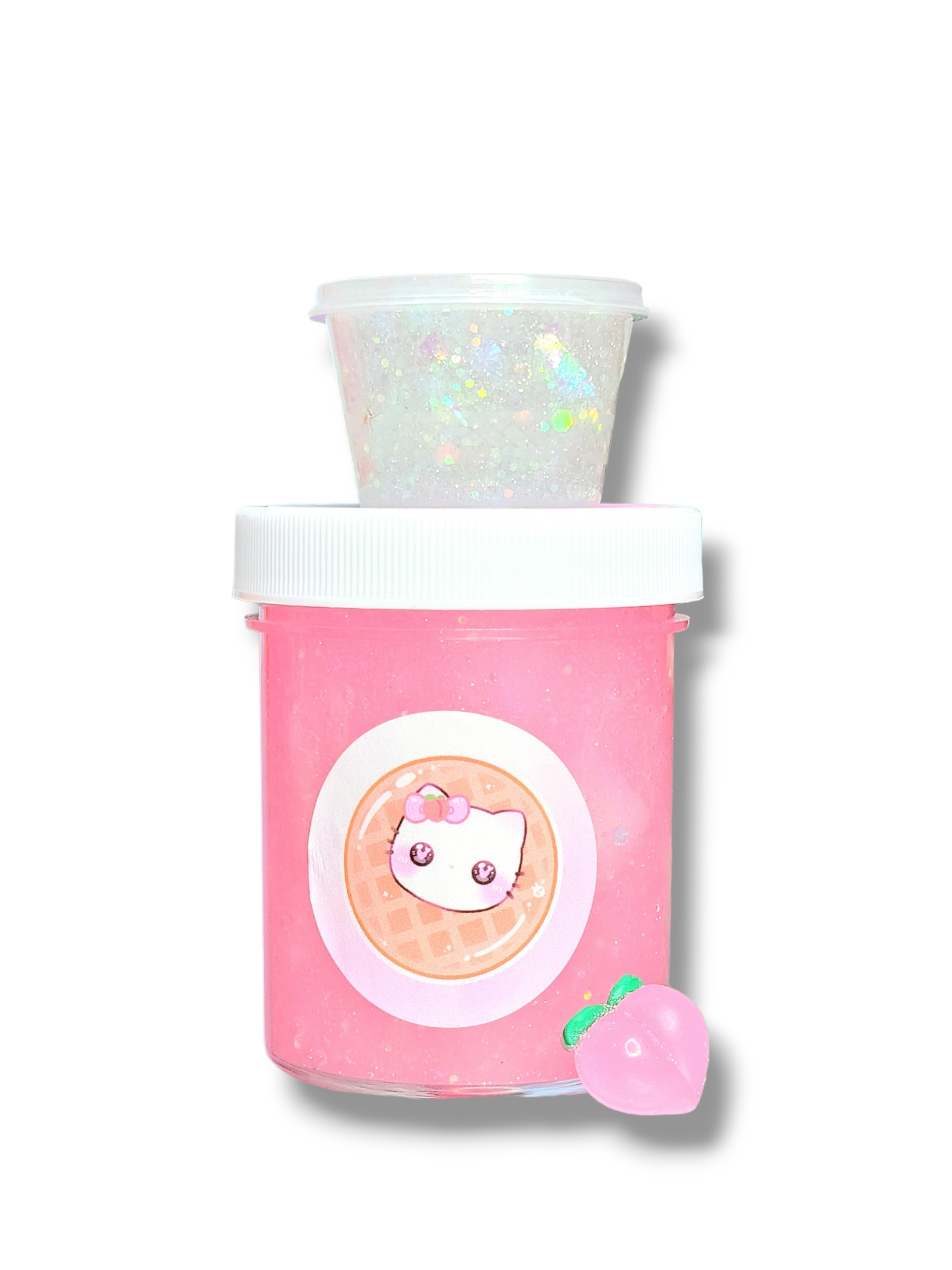 Kitty's Peachy Waffle DIY Handmade Slime Kit Slime by Hoshimi Slimes LLC | Hoshimi Slimes LLC