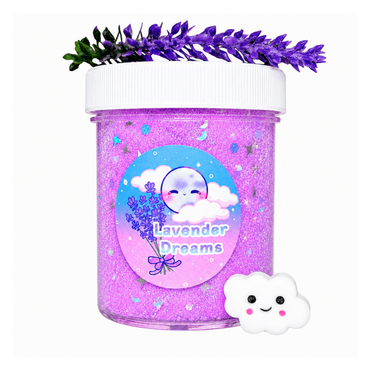Lavender Dreams Cloud Slime – Fluffy Scented Slime with Charms