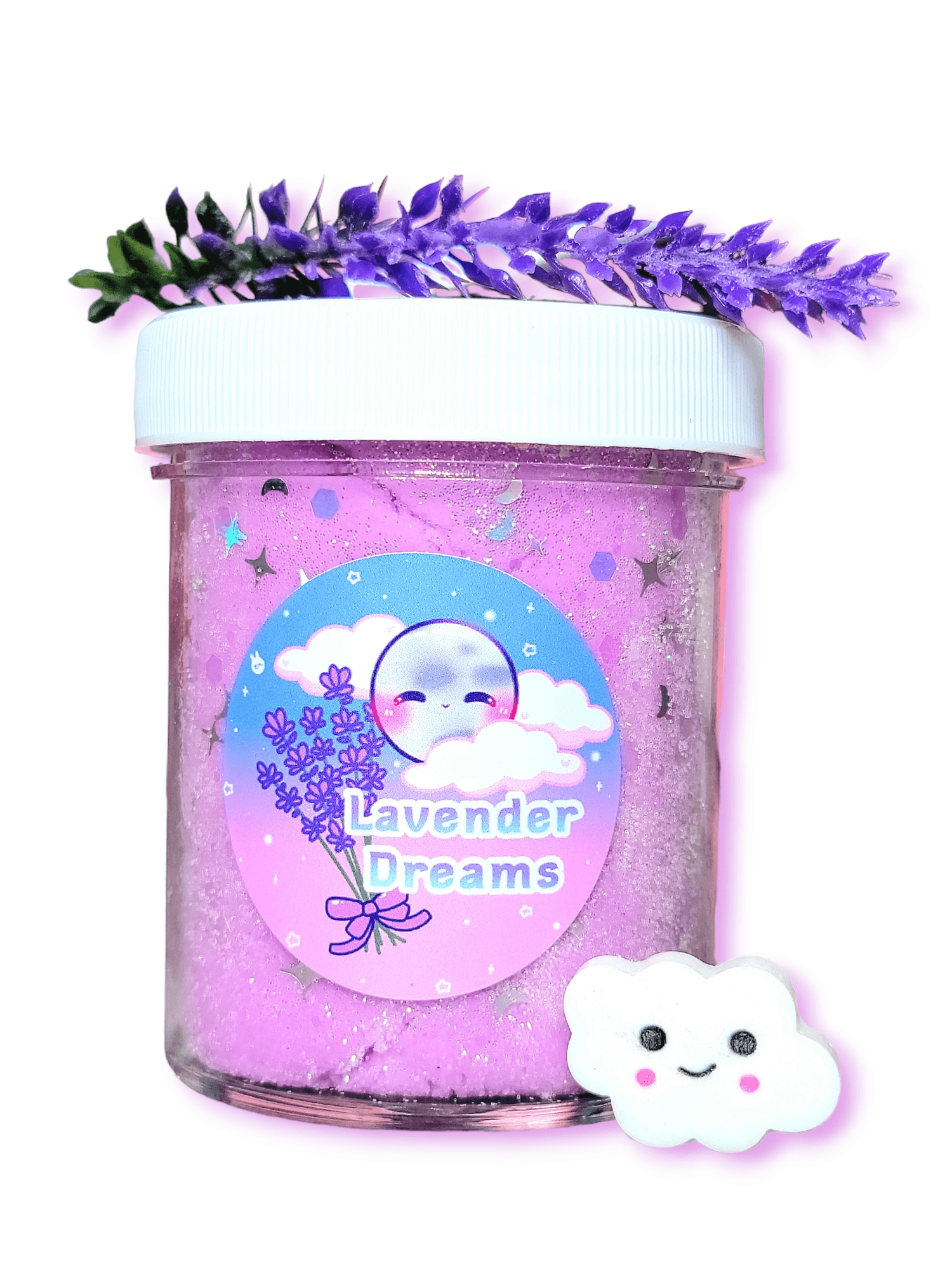 Lavender Dreams Handmade Scented Cloud Slime 4oz Slime by Hoshimi Slimes LLC | Hoshimi Slimes LLC