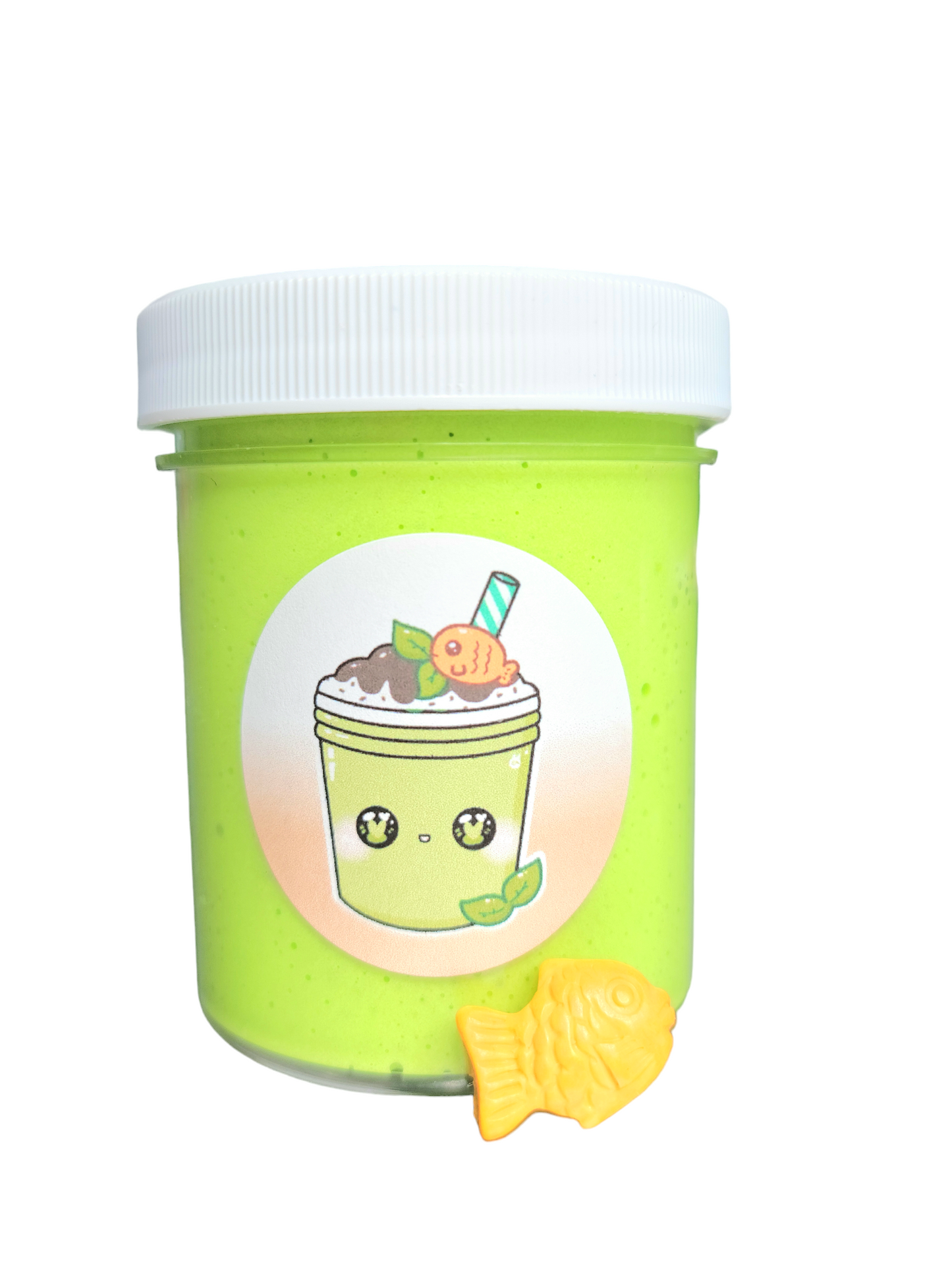 Matcha Green Tea Sundae Handmade Butter Slime Slime by Hoshimi Slimes LLC | Hoshimi Slimes LLC