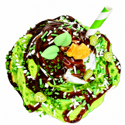 Matcha Sundae Slime – Butter Slime with Clay, Drizzle & Charms