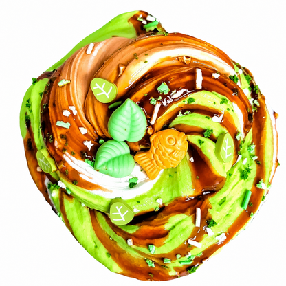 Matcha Sundae Slime – Butter Slime with Clay, Drizzle & Charms