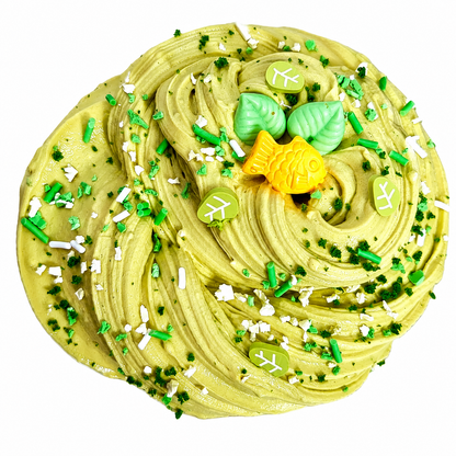 Matcha Sundae Slime – Butter Slime with Clay, Drizzle & Charms