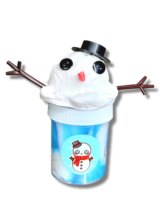 Melted Snowman DIY Scented Cloud Clear Slime – Fluffy, Drizzly & Stretchy Handmade Slime for Ages 8+ – Winter Sensory Play Toy - Hoshimi Slimes