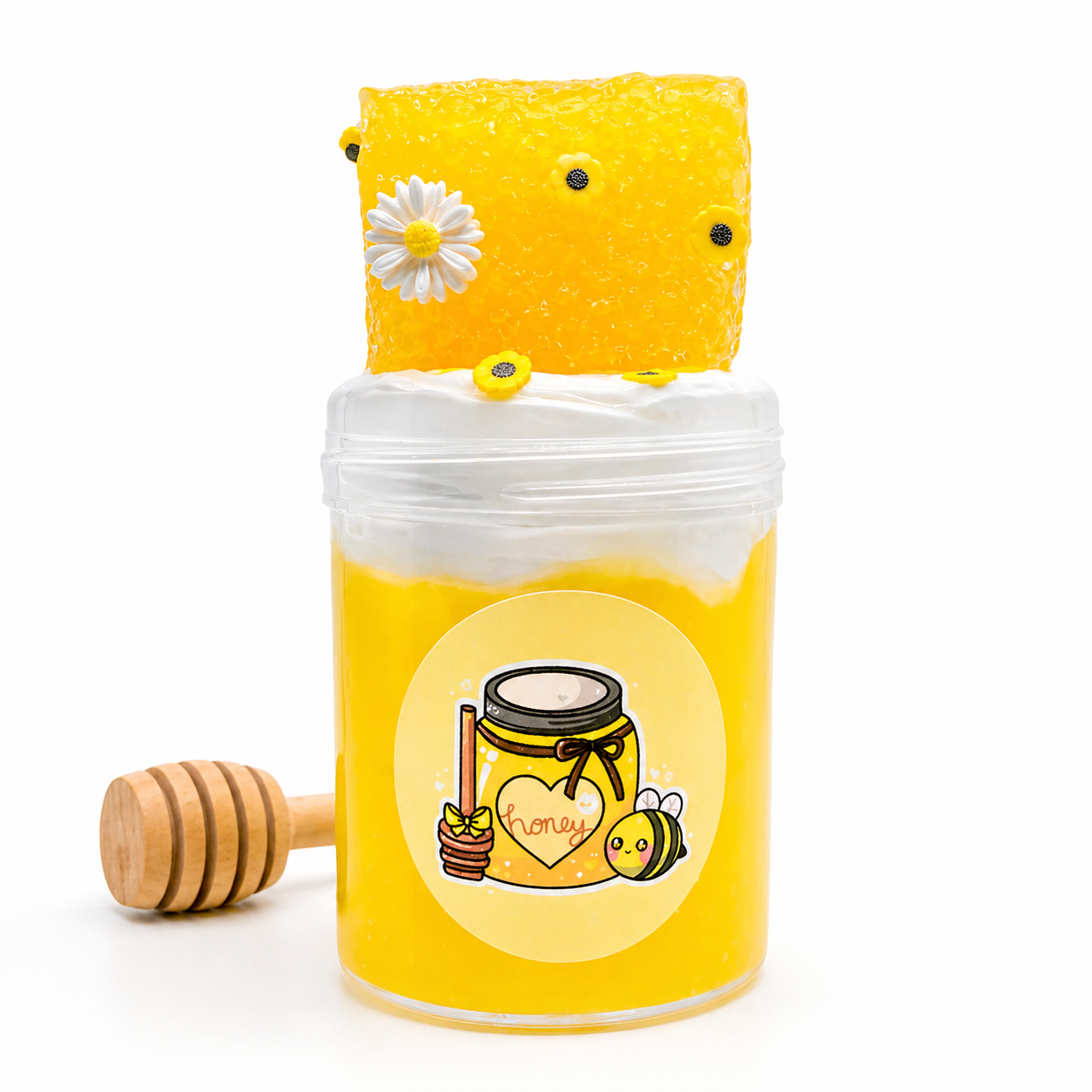 Milk & Honey Slime – Butter Slime with Clay Cap & Honey Toppings