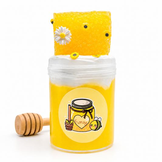 Milk & Honey Slime – Butter Slime with Clay Cap & Honey Toppings
