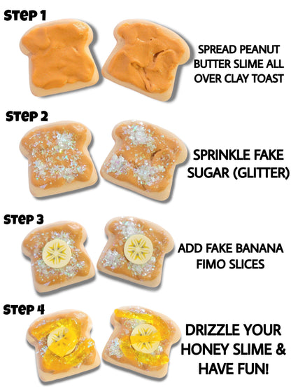 Peanut Butter Banana & Honey Toast DIY Slime Kit Slime by Hoshimi Slimes LLC | Hoshimi Slimes LLC