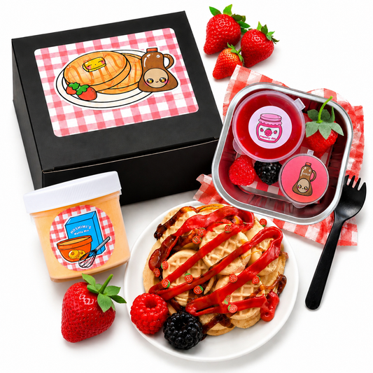 Mini Waffles & Berries Slime Kit – DIY Butter Slime with Clay & Toppings