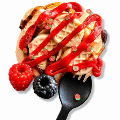 Mini Waffles & Berries Slime Kit – DIY Butter Slime with Clay & Toppings