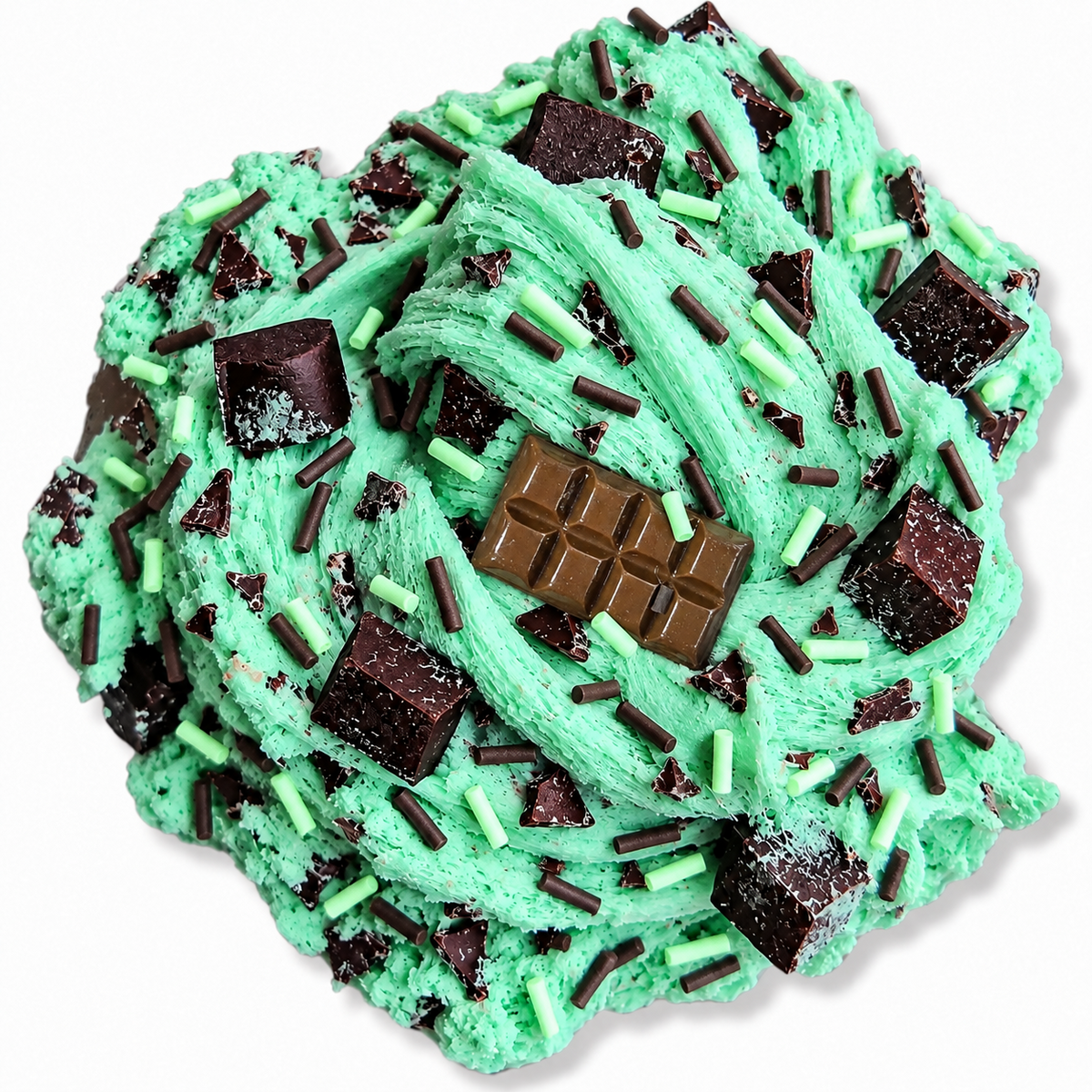 Chocolate Chip Mint Ice Cream cloud slime
